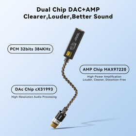 Xumee CX31993 DAC with MAX97220 amp for detailed highs and balanced mids