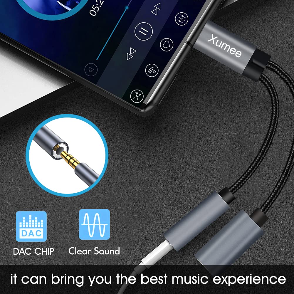 Xumee USB-C fast-charging demo showing 60W PD while listening