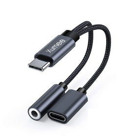 Xumee USB-C to 3.5mm adapter front view for portable high-quality audio