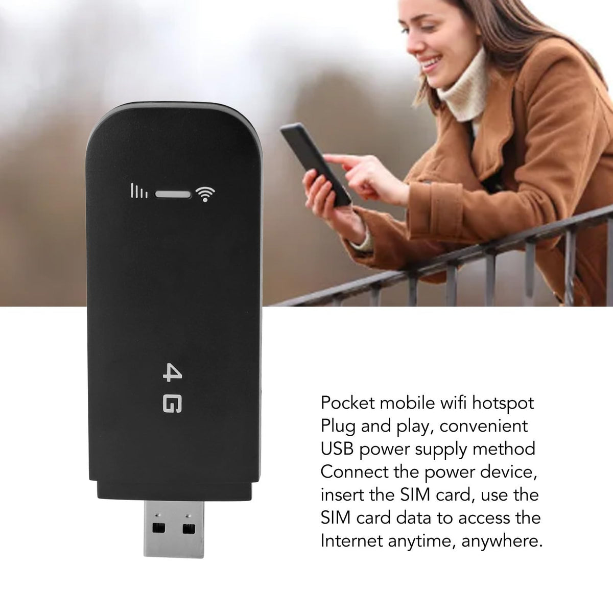 XUMIUZIY USB power option for easy charging anywhere.