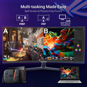 XUNDEFINED multiple inputs with DisplayPort and HDMI for flexible setup