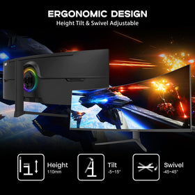XUNDEFINED ergonomic stand with adjustable height and tilt improves comfort.