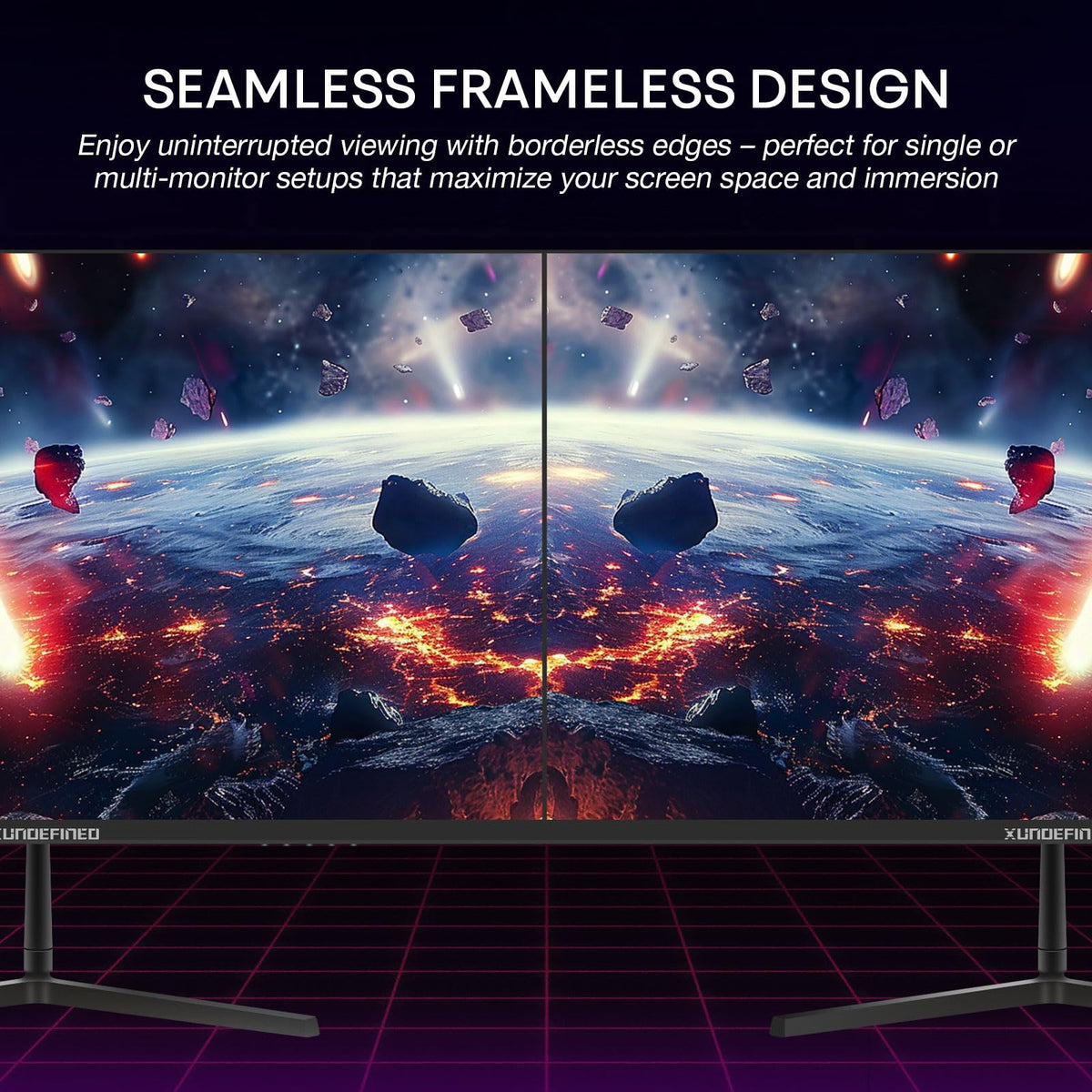 XUNDEFINED HDR and FreeSync improve gaming visuals with smoother motion.
