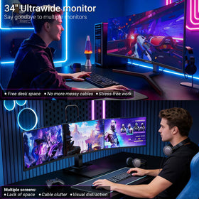 XUNDEFINED ultrawide 3440x1440 display enabling multitasking and clarity