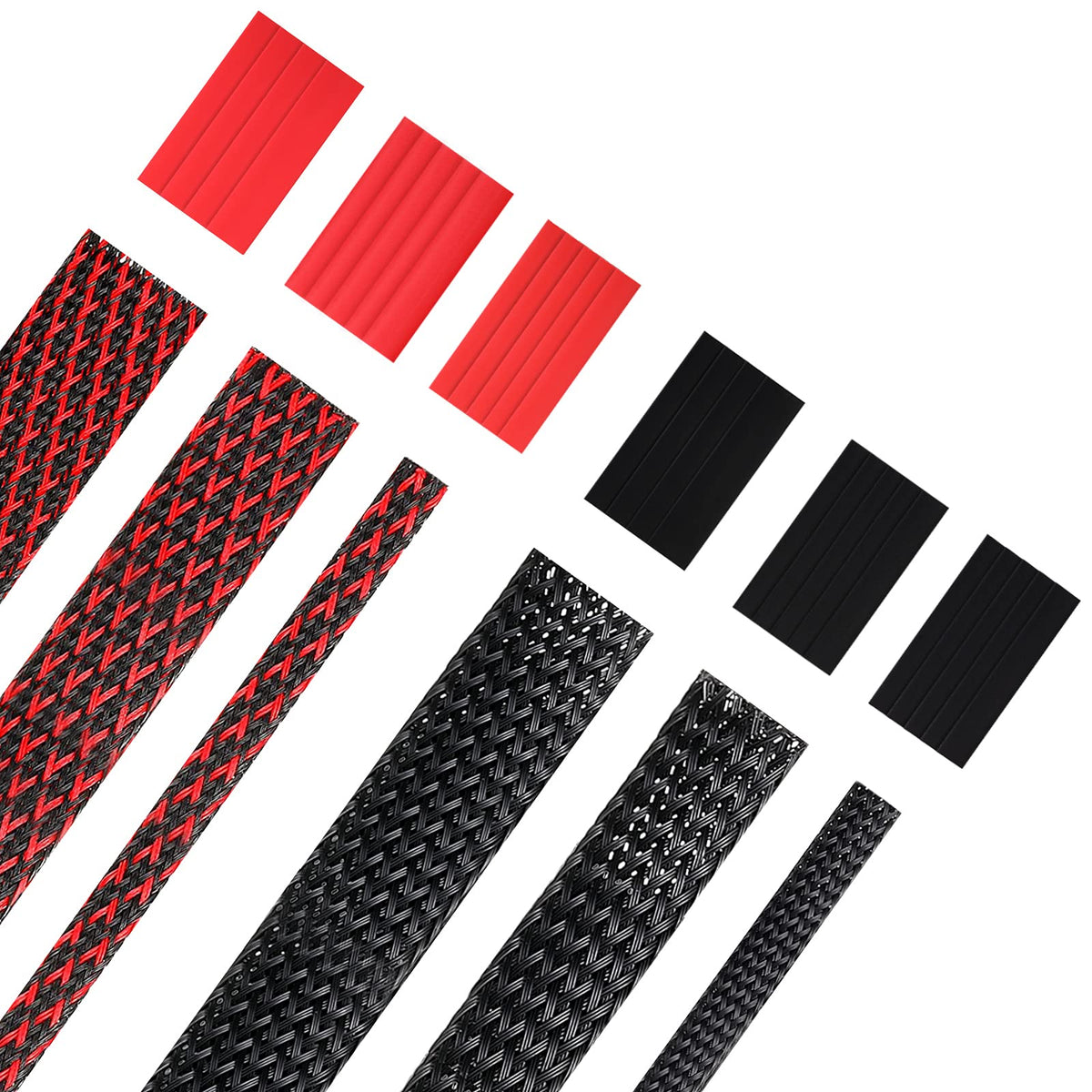 Xuniea braided cable sleeve 96ft protecting wires in AV setups.