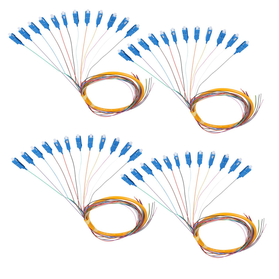 Xunsomten front packaging showing 12-strand SC/UPC pigtail and clear connector benefit