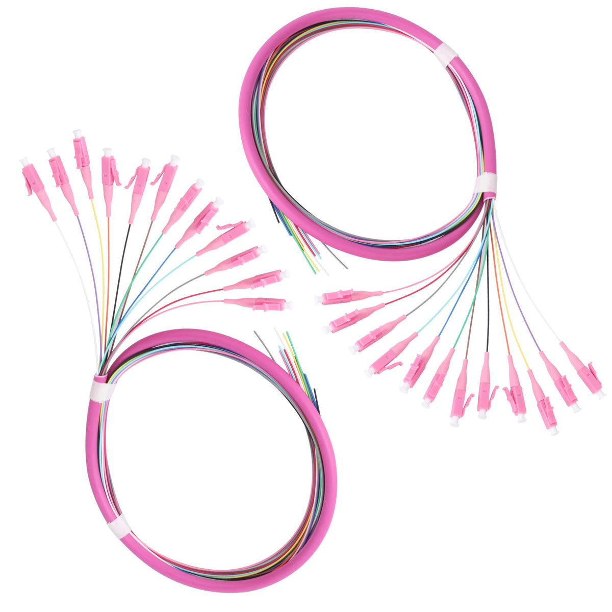 Xunsomten front packaging showing 12-strand LC pigtail benefits