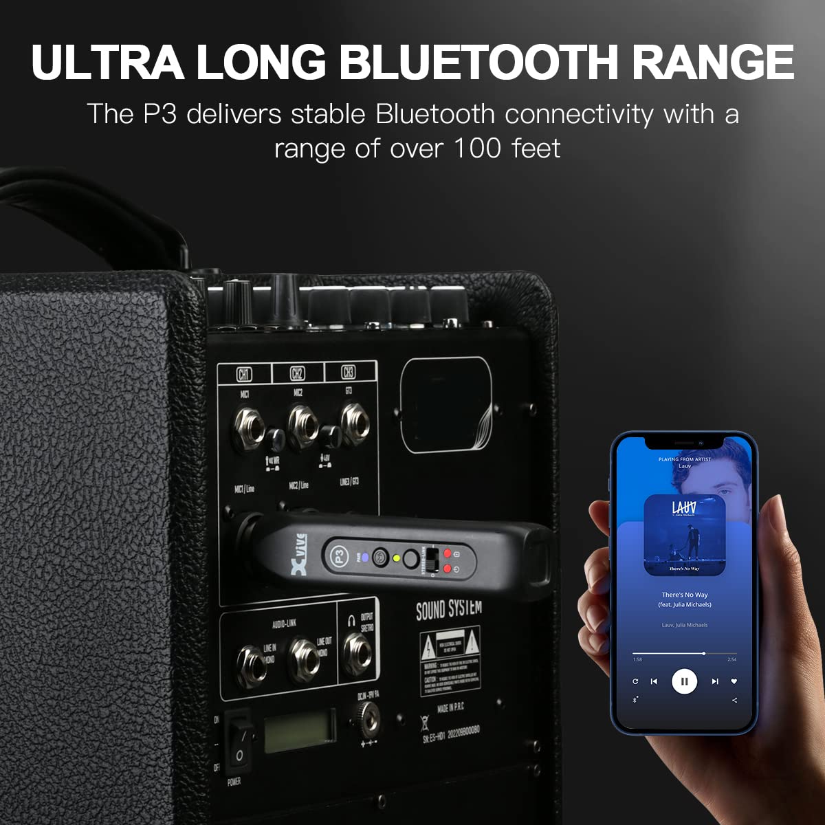 Xvive P3D stereo link enables true dual-channel playback at events.