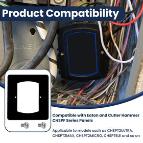 XwaYexa included screws simplify secure mounting inside compatible Eaton panels.
