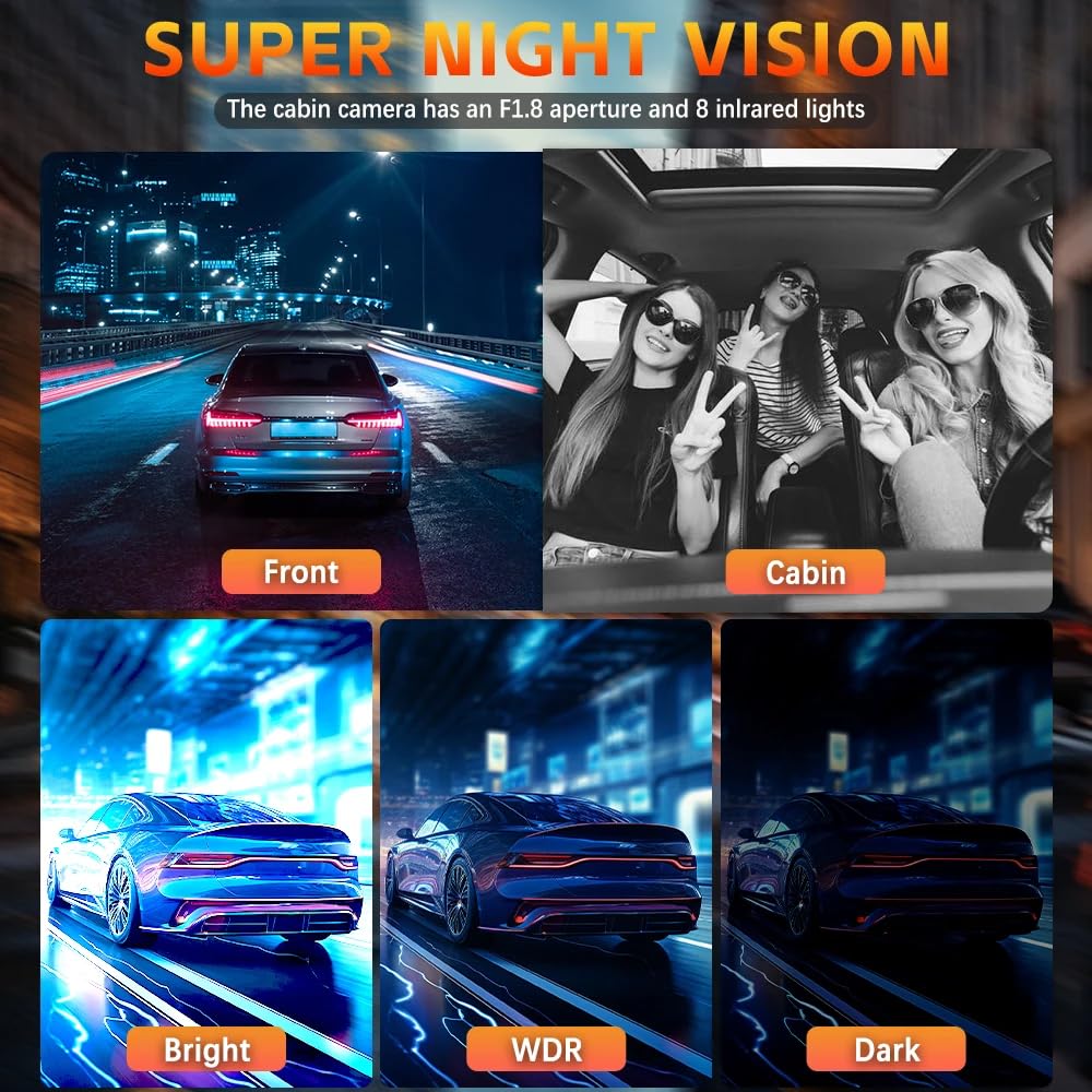 XW EI UNION dash camera night vision for low-light driving