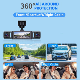 XW EI UNION dash camera rear view capturing traffic events clearly