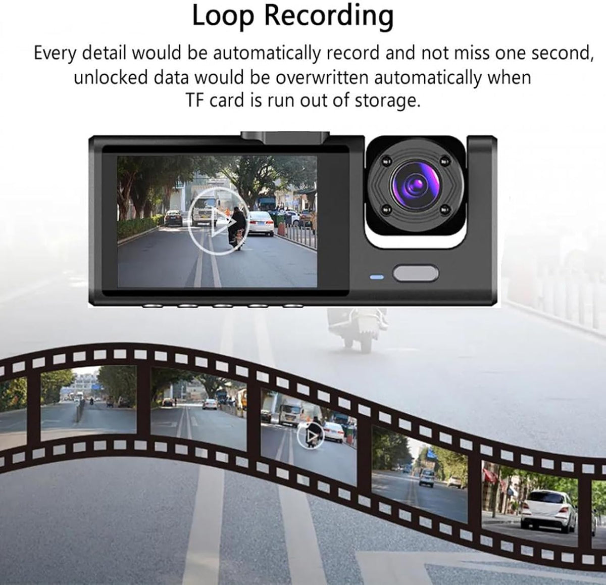 X W EI UNION dash camera with Sony lens enhances low-light detail.