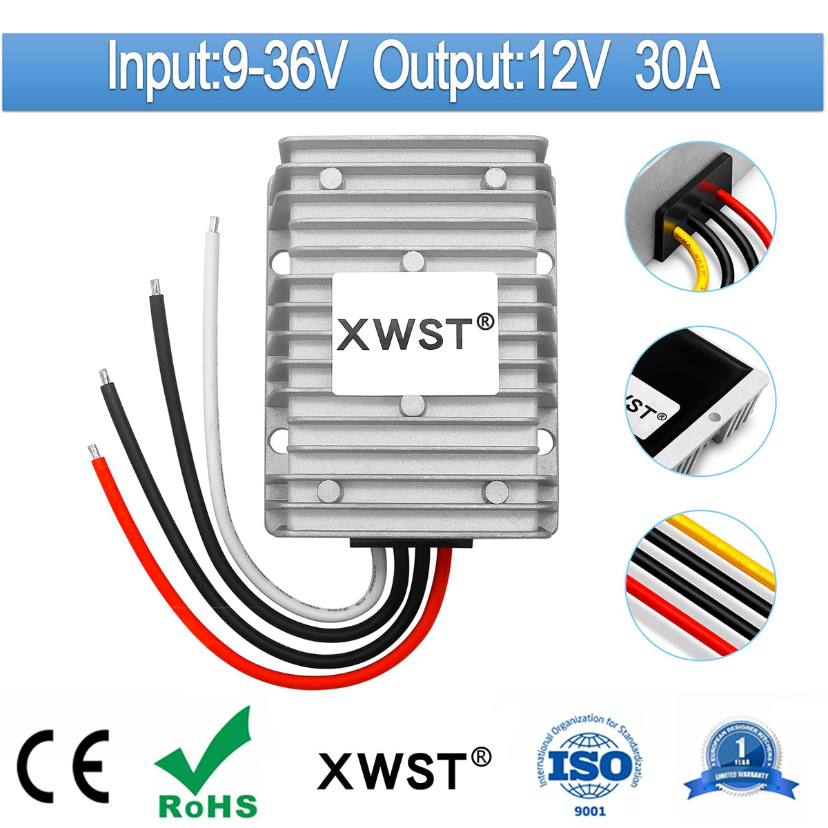 XWST stabilizer side ports enable flexible wiring in tight automotive installations.