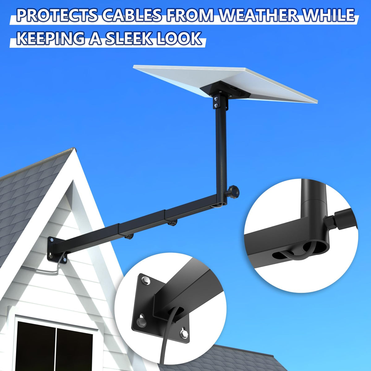 XXSSTUDIO extension-type-starlink-gen3-mount compatible with brick or concrete walls.