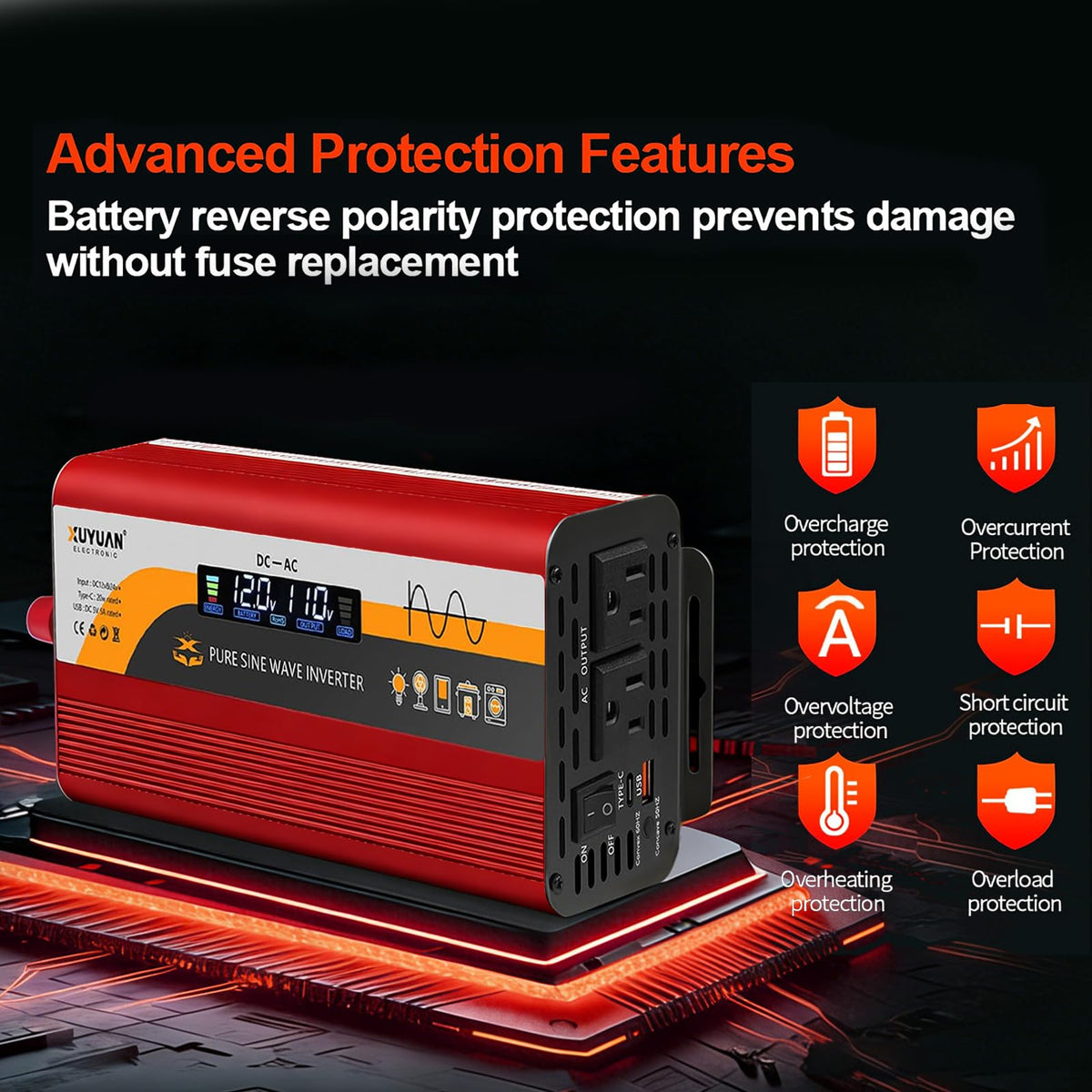 X XU YUAN inverter ideal for RV and home backup