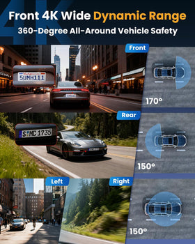 XYGCACO dash cam left-side 1080p lens captures side incidents
