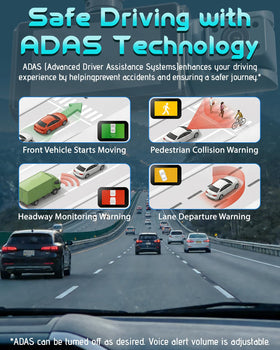 XYGCACO dashboard mounted view demonstrating full road coverage benefit