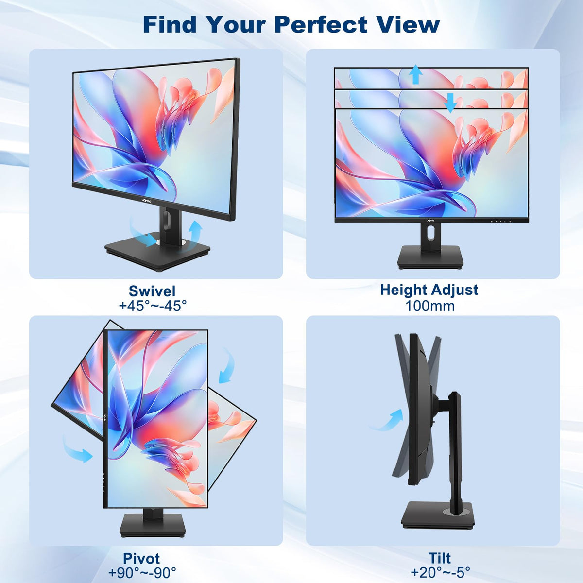Xyrio built-in speakers deliver clear audio for calls and media.