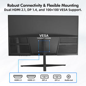 Xyrio 32-inch 4K monitor focused on eye comfort and long sessions.