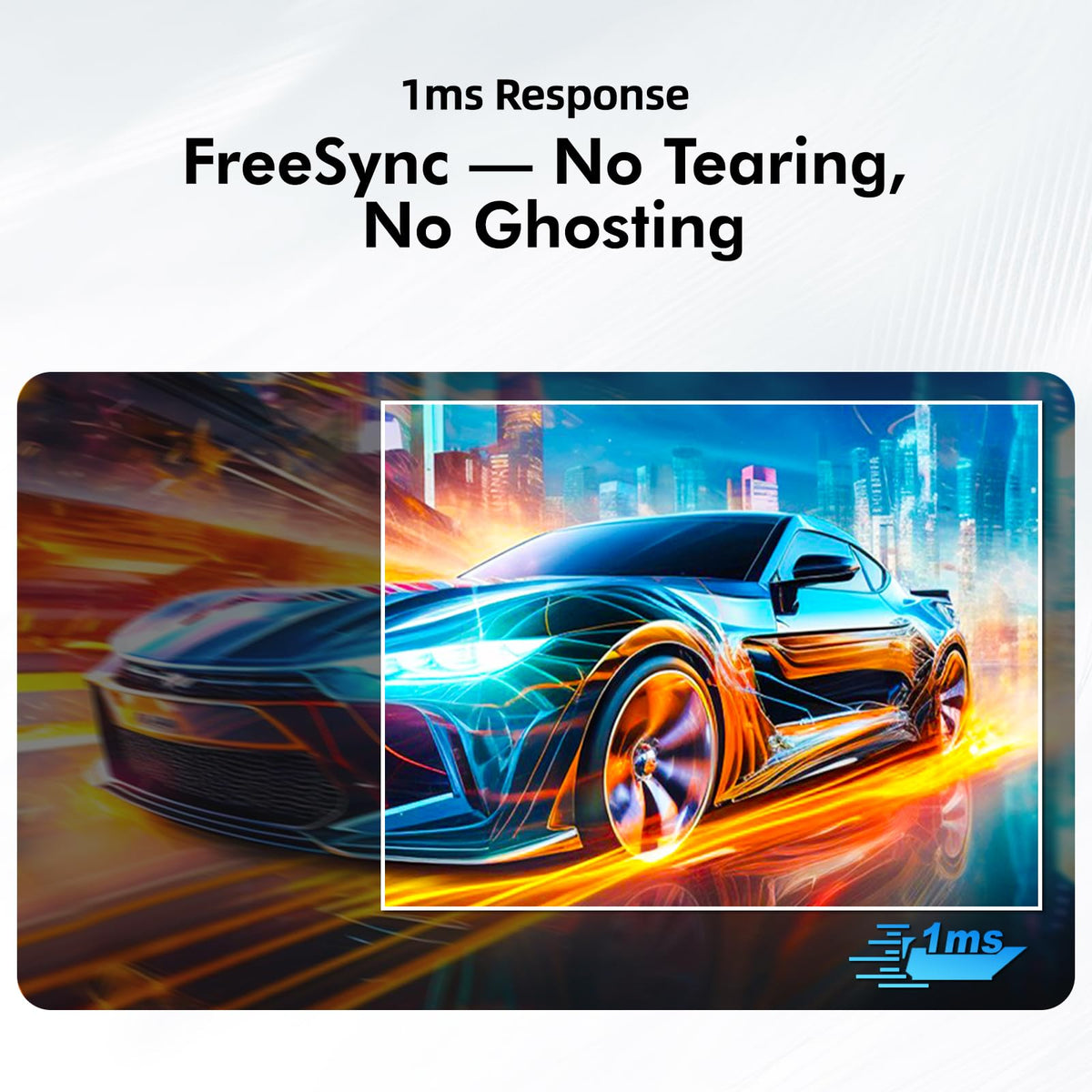 Xyrio 4K monitor showing fast response for action-packed scenes.