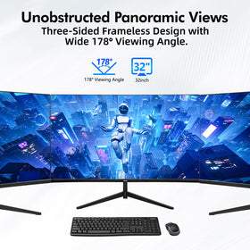 Xyrio 4K monitor VESA mount compatible for flexible setups.