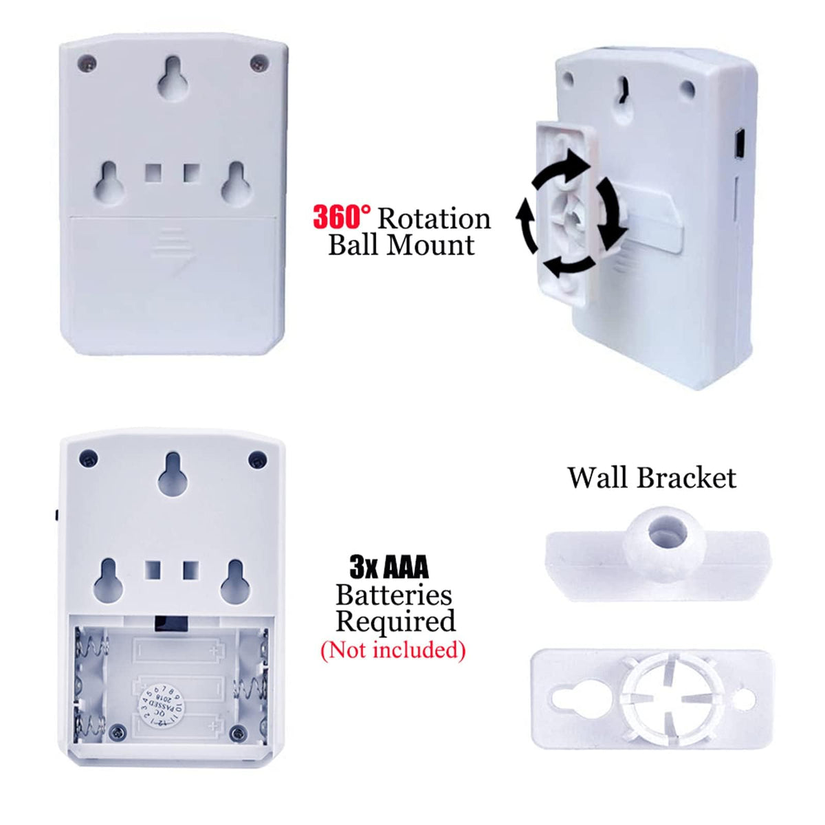 XYszpcgs PIR motion sensor speaker mounting screws for installation
