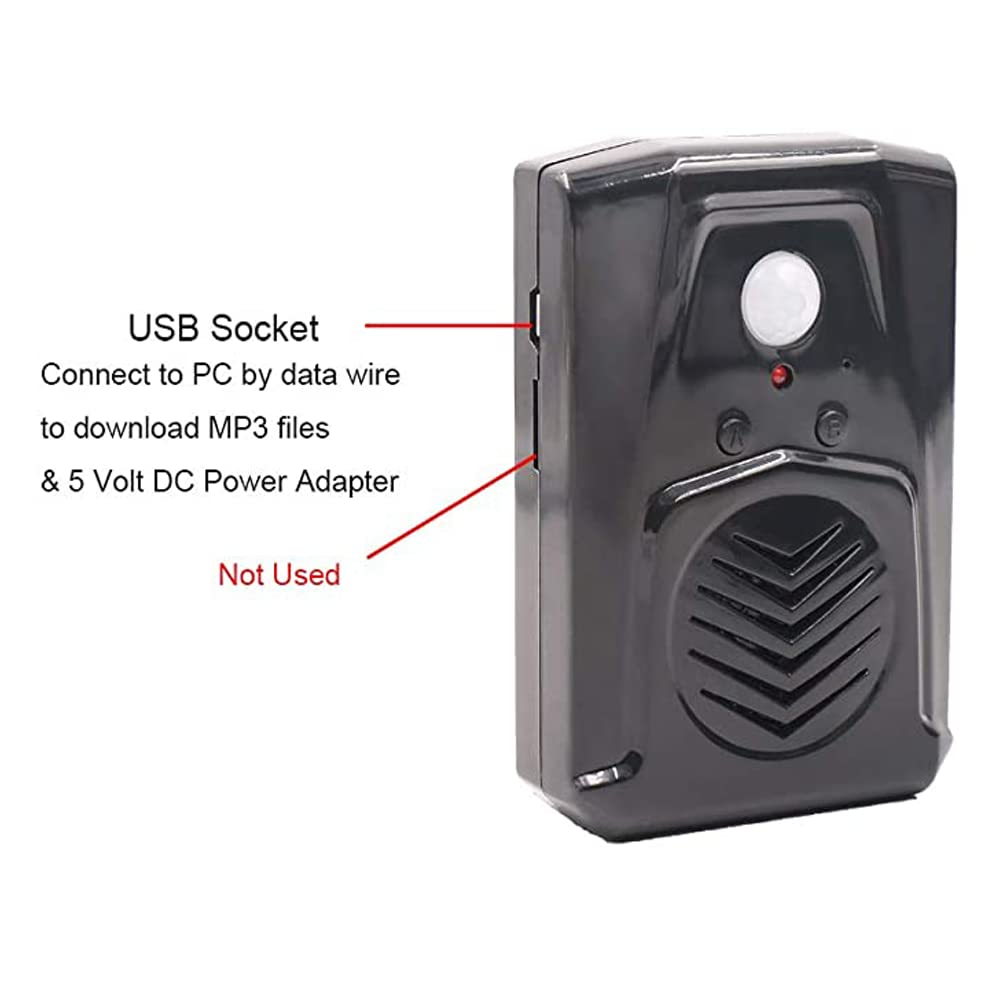 XYszpcgs PIR sensor mounted on wall for motion-activated audio