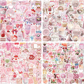 Yaamonn Coquette stickers pack on a laptop for vibrant personal style.