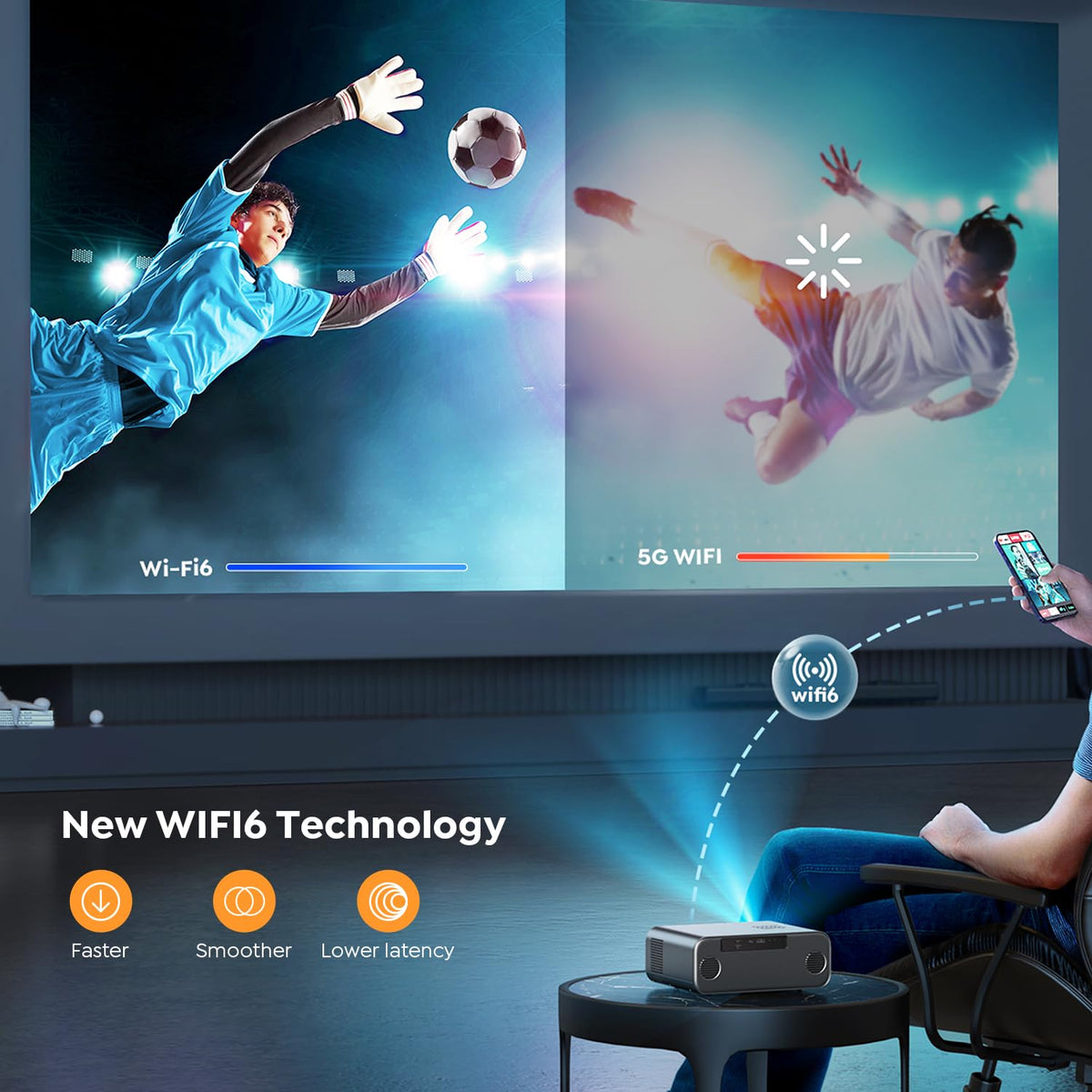 YABER Pro V9 built-in 12W Hi-Fi speakers for immersive sound