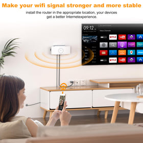 YaCeSyn wall bracket with built-in ventilation enhances airflow around the router