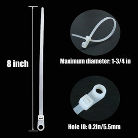 YaCowen nylon zip tie with screw hole for indoor/outdoor cable management.