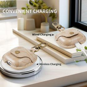 Yadesba case placed on wireless pad demonstrating charge compatibility
