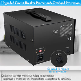 YaeCCC 3000VA label with CE/FCC/RoHS for safe operation.