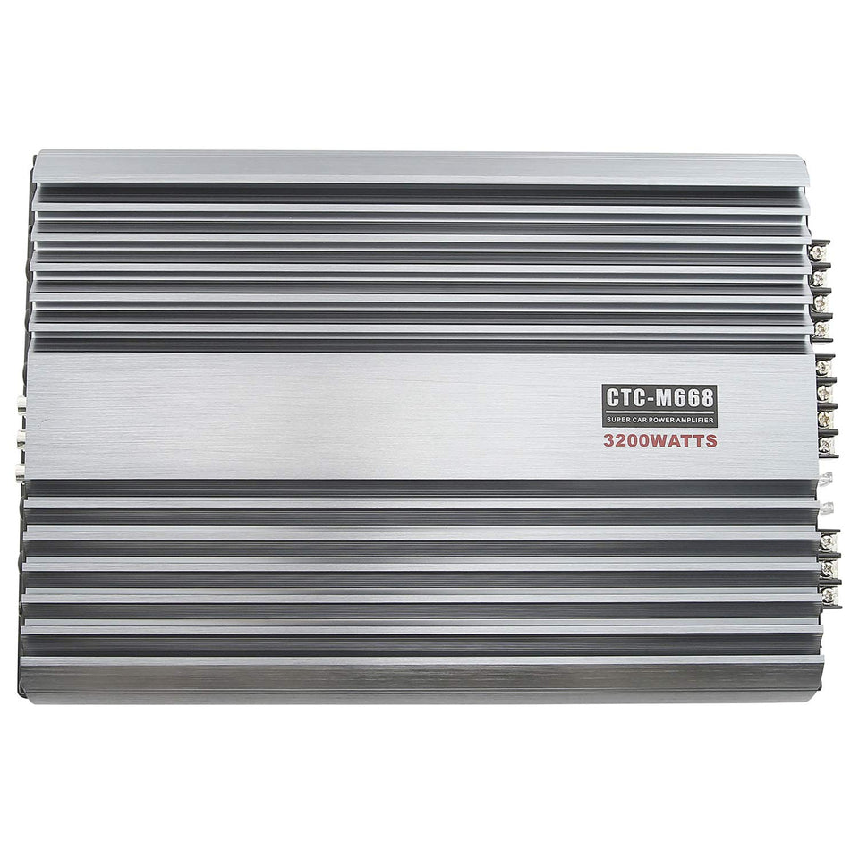 Yaeccc 3200W 12V 4-channel car amplifier delivers powerful, balanced sound.
