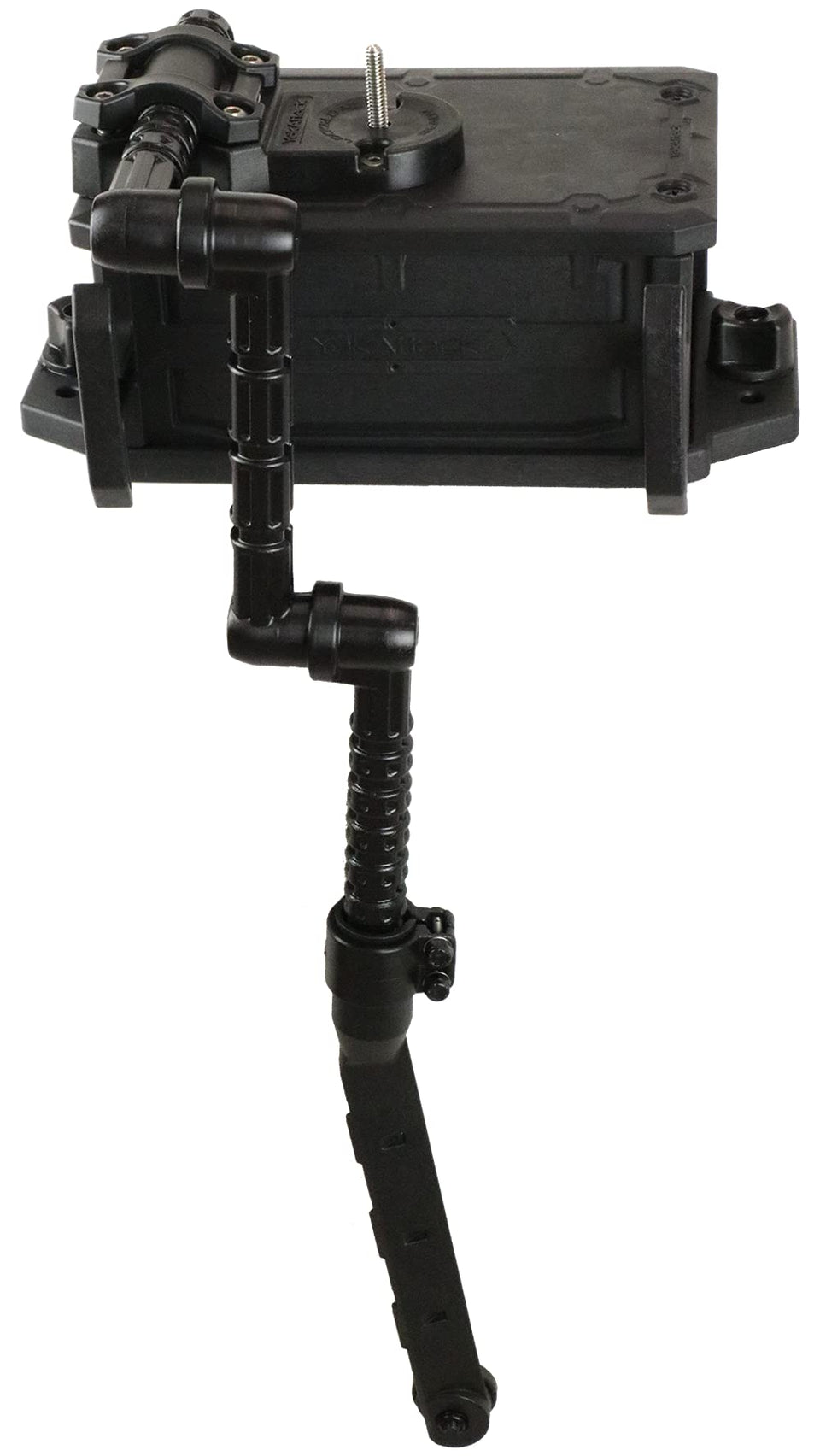 YakAttack CellBlok on a track mount for quick kayak fish finder setup.
