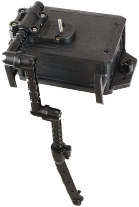 No-drill installation of the CellBlok system with two tightening knobs.