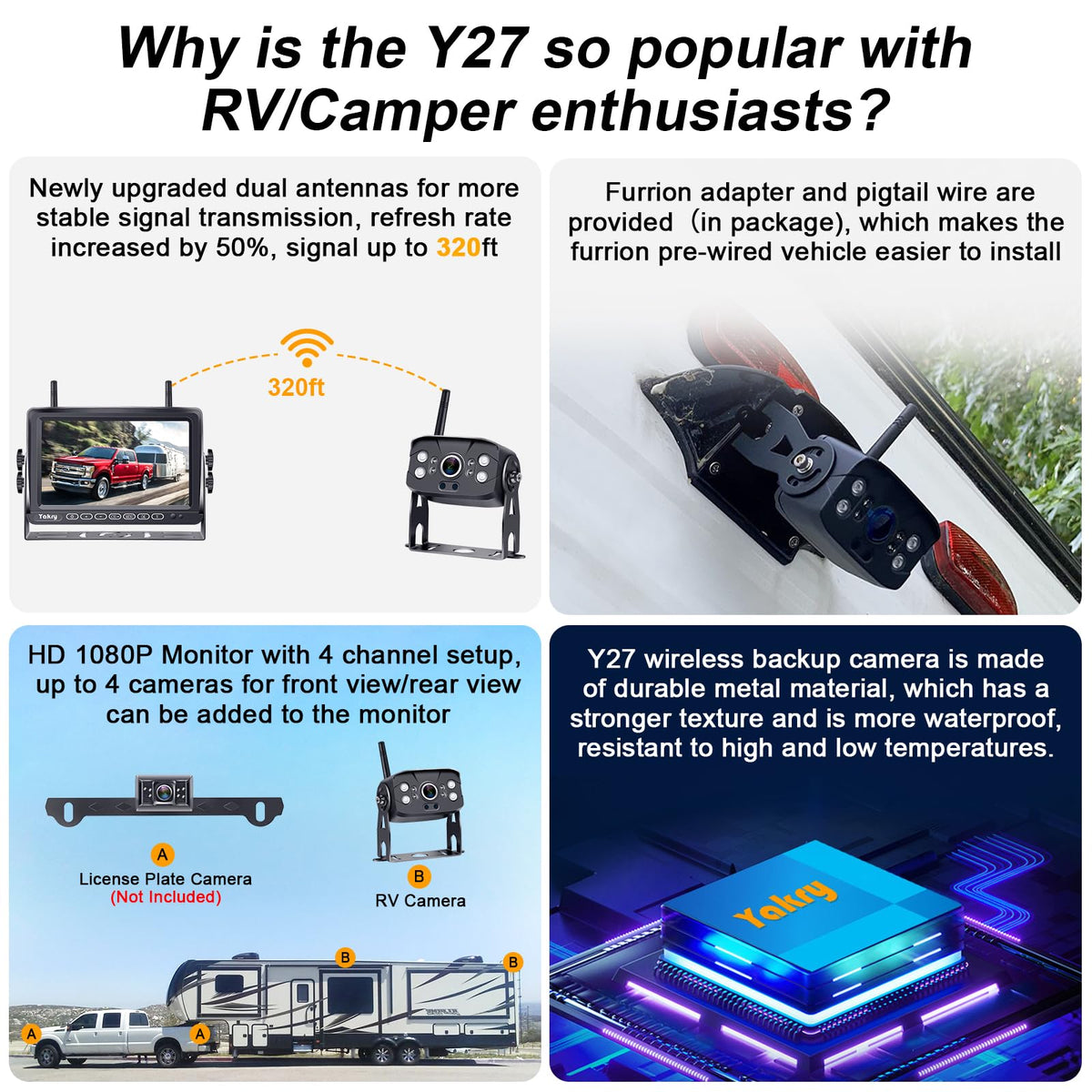Yakry Y27-N dual-antenna system provides stable signal