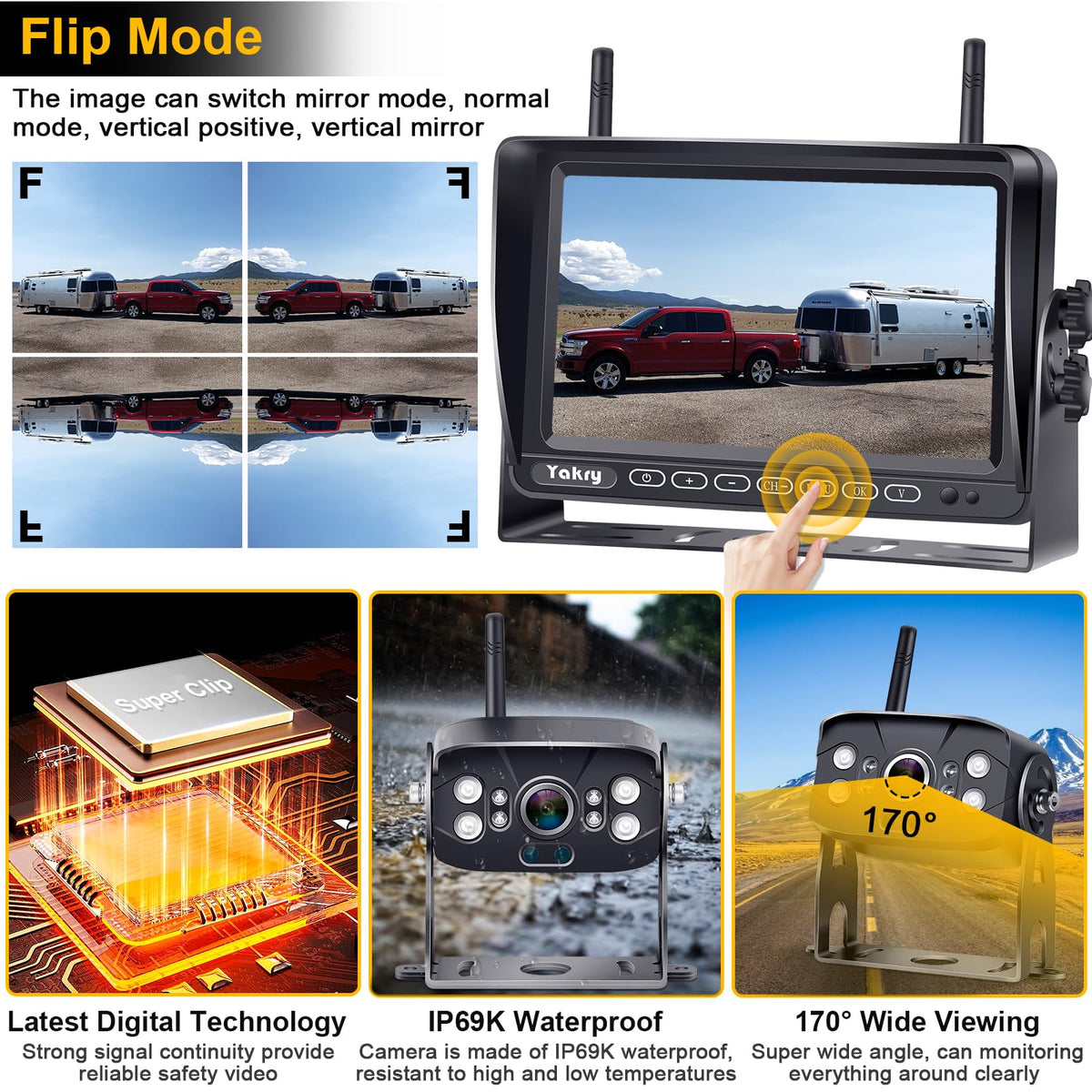 Yakry Y28 Furrion pre-wired install simplifies setup for RVs and trailers.