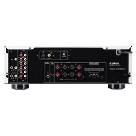 Yamaha A-S301BL connectivity panel highlights multiple input options for flexible setup.