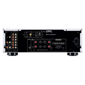Yamaha A-S801SL back panel showing USB DAC and digital inputs for high-resolution audio.