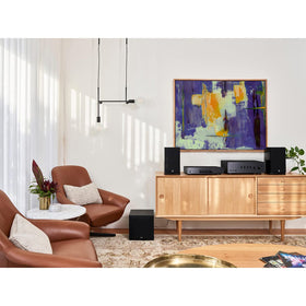 Yamaha CD-S303 remote control included for convenient operation.
