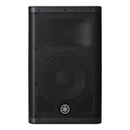 Yamaha DXR10MKII front view, compact powered speaker ideal for live performances