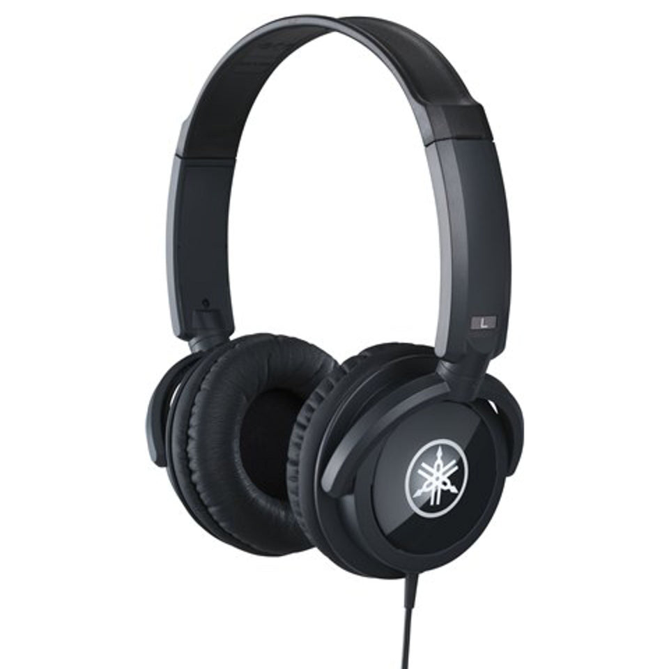 Yamaha HPH-100 front view showing over-ear design and black finish for comfortable listening