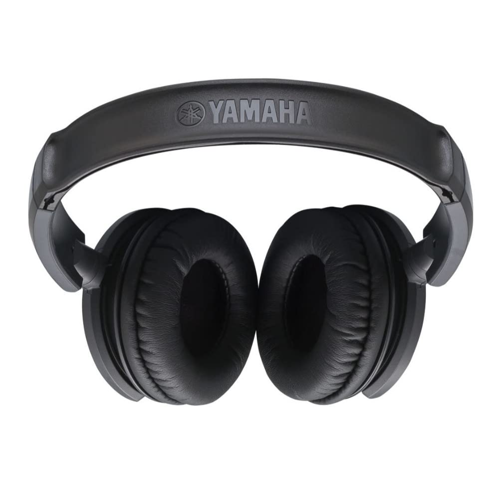 Yamaha HPH-100B earcup close-up highlighting soft cushions for long-wear comfort