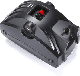 Yamaha NS-AW150W outdoor speaker on patio with weather resistance.