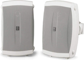 Yamaha NS-AW150W 5-inch woofer close-up highlighting midbass clarity for outdoor listening.