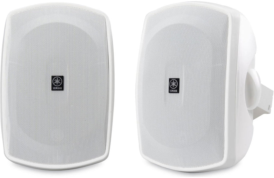 Yamaha NS-AW390 all-weather 6.5-inch outdoor speaker pair for patio use with durable stereo sound.