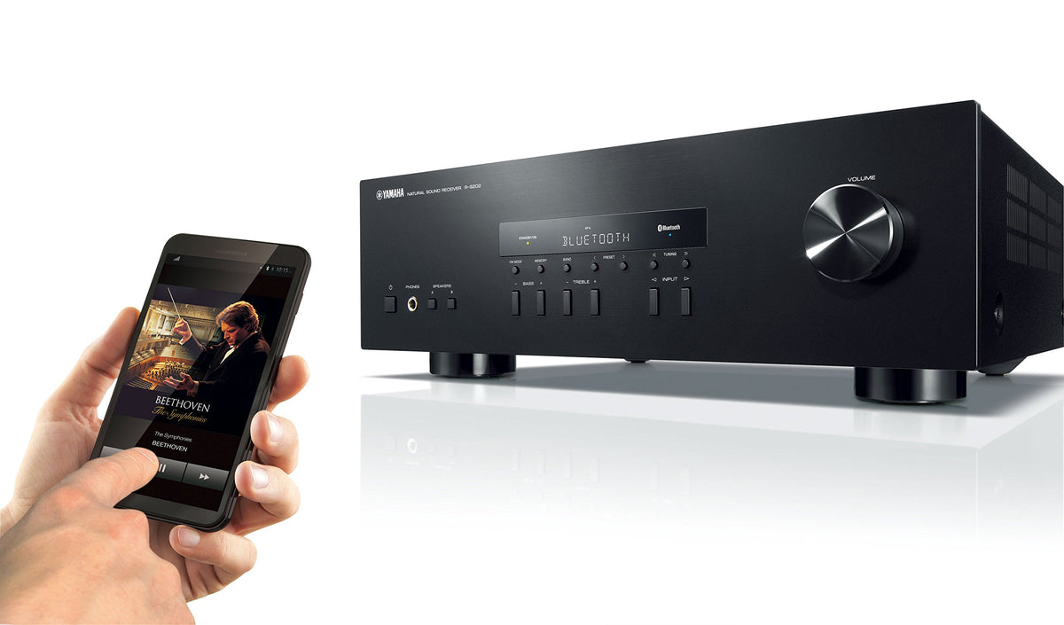 Yamaha R-S202BL Bluetooth streaming ready for wireless music from your phone or tablet