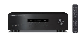 Yamaha R-S202BL front panel with brushed aluminum finish for a sleek home audio setup