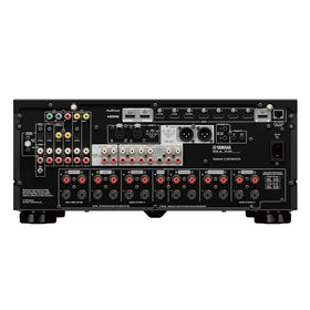 Yamaha RX-A8A Surround AI optimizes sound in real time for ambiance.